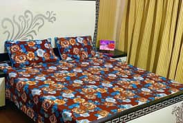 3 pieces stitched bedsheets pure cotton king size