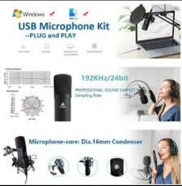 maono AU04 usb professional podcasting microphone voice-over mic 2