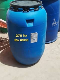 plastic Drum Good condition for water and other storage 0