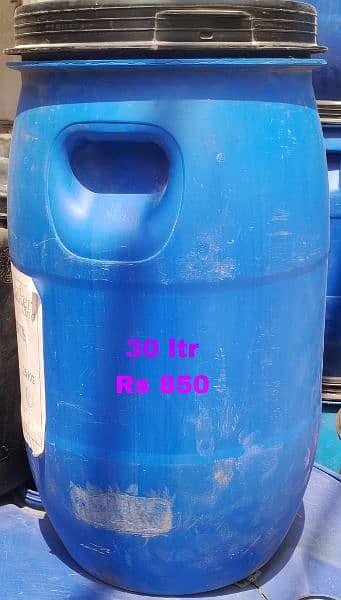 plastic Drum Good condition for water and other storage 5
