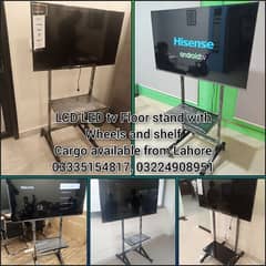 For events expo LCD LED tv Floor stand with wheel office home media