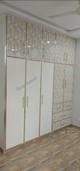 wooden wardrobe / almari / kitchen Cabinets and office wood works 7