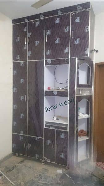 wooden wardrobe / almari / kitchen Cabinets and office wood works 9