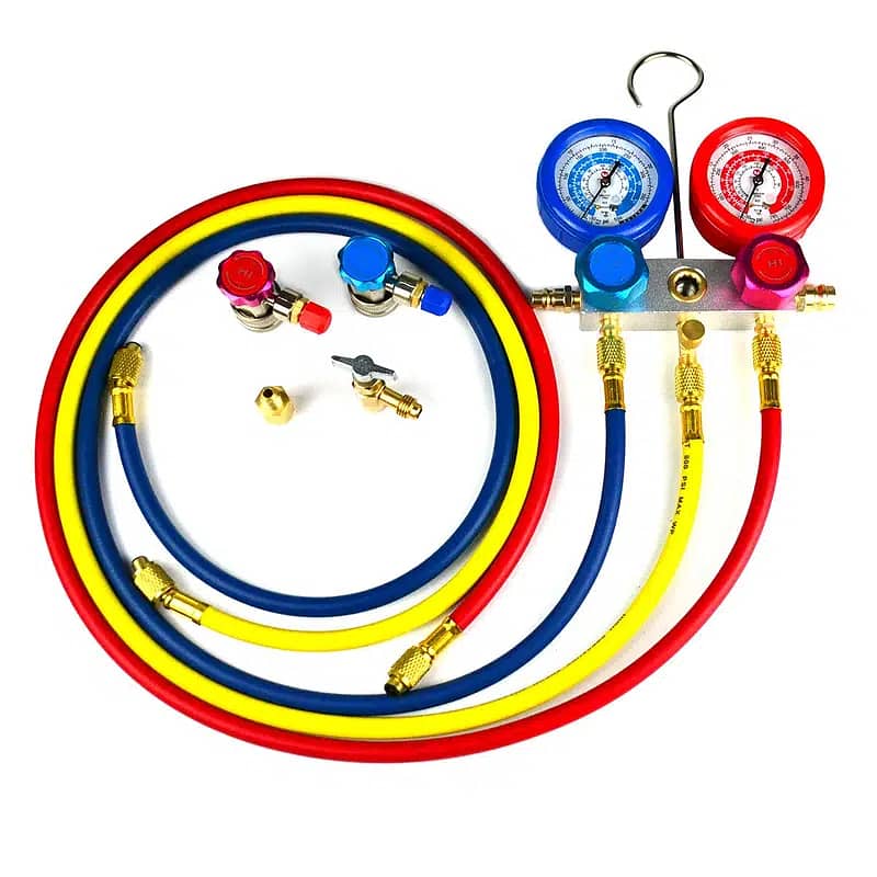 Manifold Gauge Set with BACOENG 3 CFM Single Stage Vacuum Pump D Cars