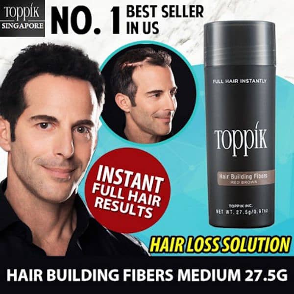 Toppik Hair Building Fiber Fuller Looking Hair for Men & Women(27.5g) 0