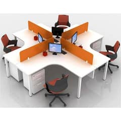 Four Seater Workstation/Work Desk/EmployeeWorkstation/Office Furniture