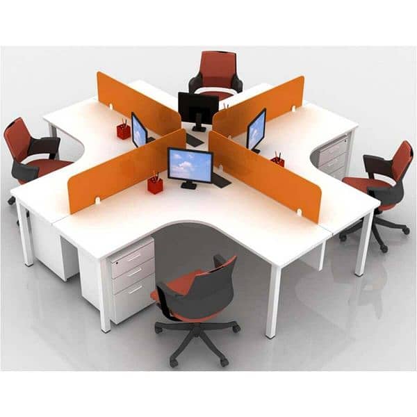 Four Seater Workstation/Work Desk/EmployeeWorkstation/Office Furniture 0