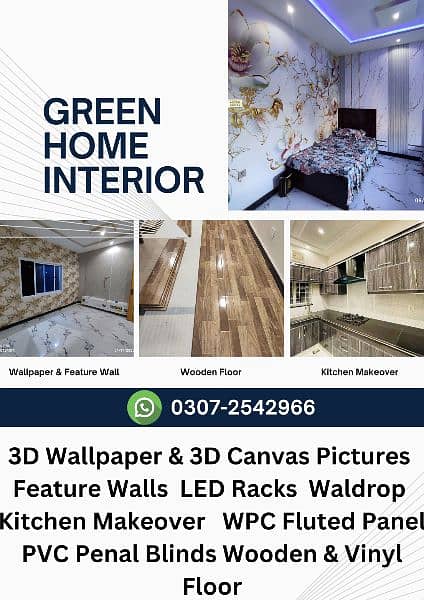 3D Wallpaper,Wooden & Vinyl Floor,Blinds,WPC & PVC Panel,kitchen &Wood 13