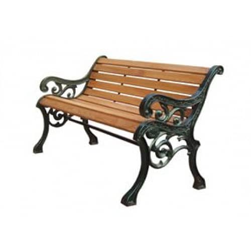 Park seating Lawn Benches, Patios outdoor Wooden Iron Frame Benches 8