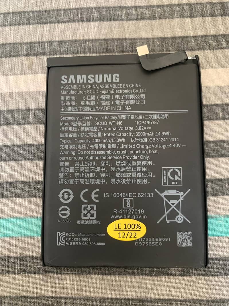 Samsung A10s battery orignal 0