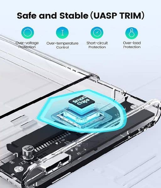 ORICO 2.5'' External HDD Enclosure USB 3.0 to SATA III Clear Case 1