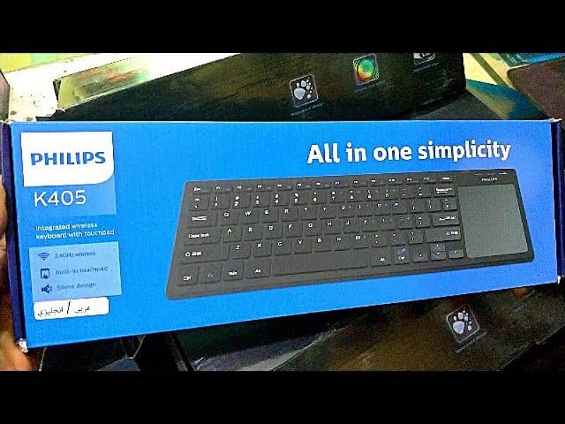 Philips K405 Integrated wireless Keyboard, touchpad, bluetooth, Silent 5