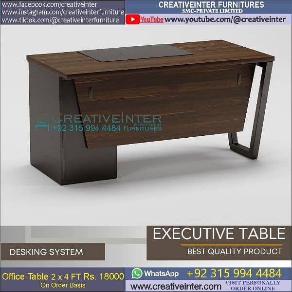 Office table Executive Chair Conference Reception Manager Table Desk 7