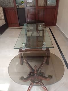 ~CENTER TABLE WITH TWO SIDE TABLES