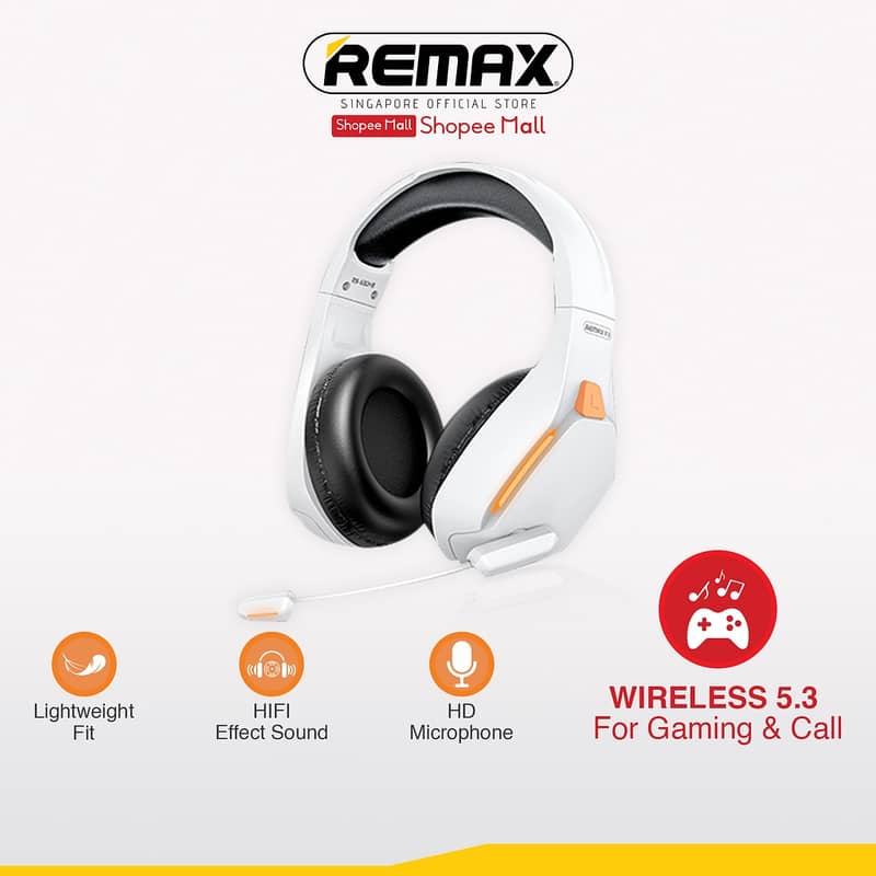 REMAX RB-680HB Kinyin Series Wireless Gaming Headphones for Music & Ca 2