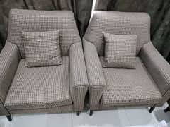 sofa set in brown & skin color