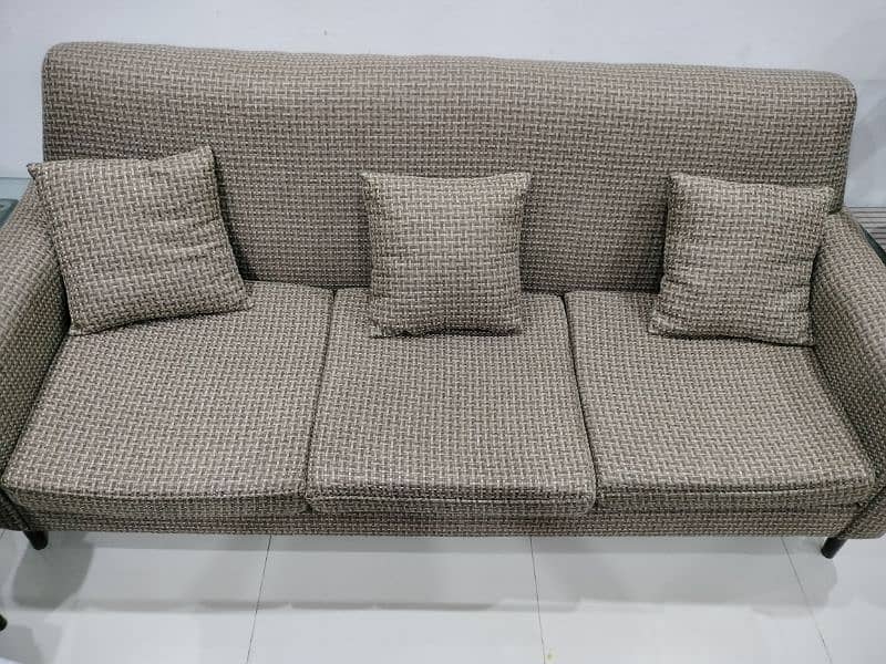 sofa set in brown & skin color 2