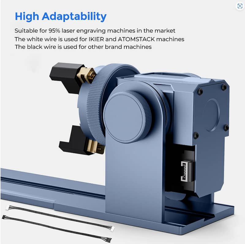 iKier R1 Pro Multi-function Chuck and Roller Rotary for Laser Engraver 5
