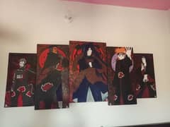 Akatsuki Full Set  of 5 Canvas  Hand Painted