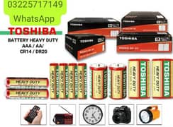 Batteries Toshiba Cell 40pis box Wholesale AA. AAA. CR14. DR20 Cell