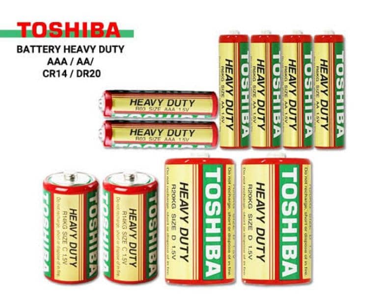 Batteries Toshiba Cell 40pis box Wholesale AA. AAA. CR14. DR20 Cell 1