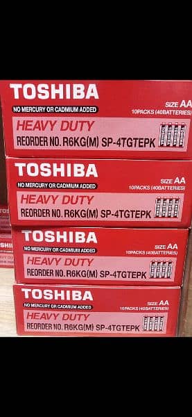 Batteries Toshiba Cell 40pis box Wholesale AA. AAA. CR14. DR20 Cell 6