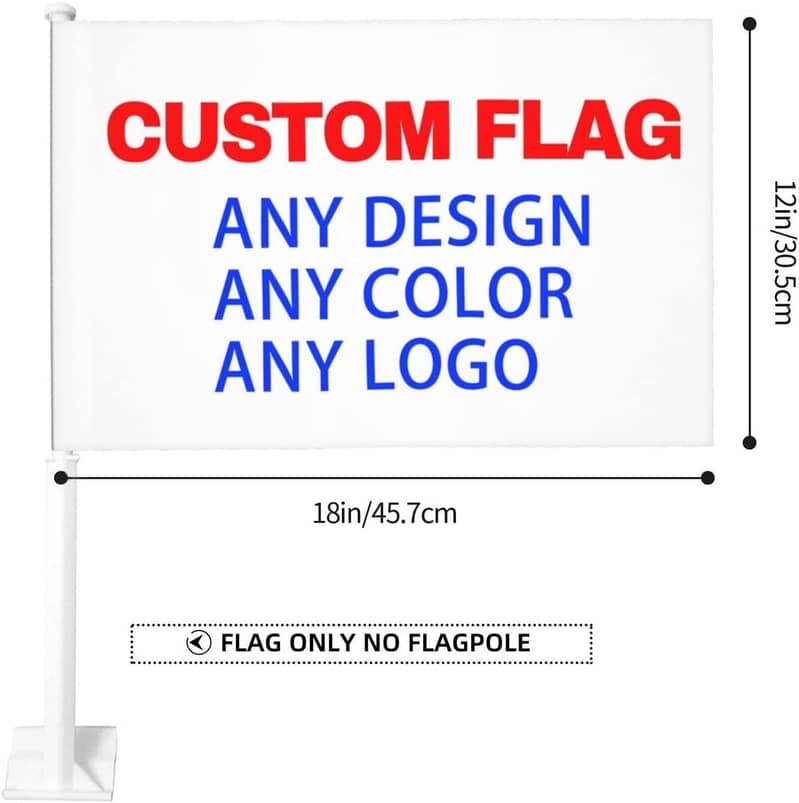 Pakistan Flag for Car & Custom Logo Flag for Officers 3