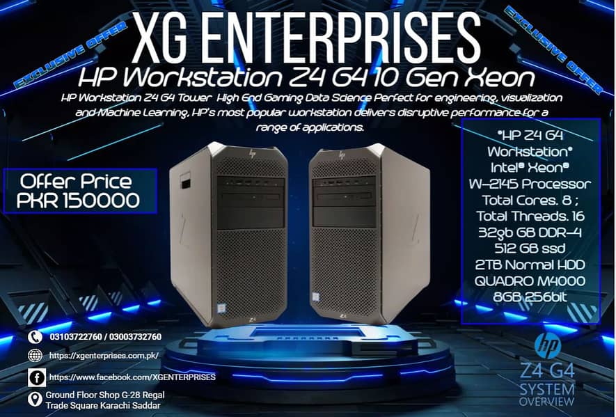 HP Workstation Z4 G4 10 Gen Intel Xeon W-2155 0