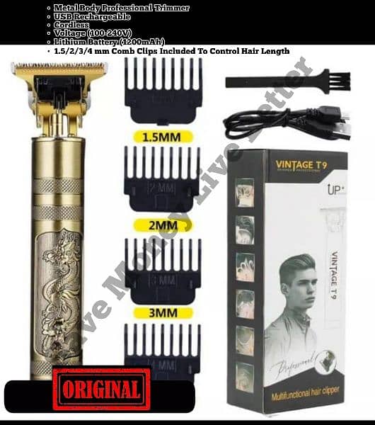 Metal Body Cordless Hair Trimmer 1