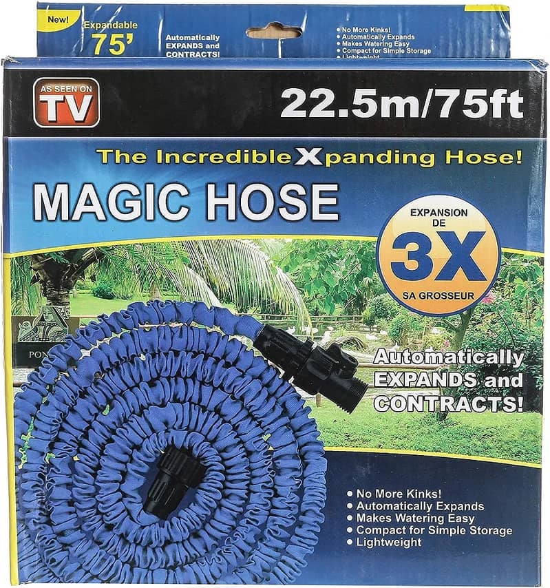 Garden Hose, Flexible Magic Hose, 3X Expandable Watering Hose, 0