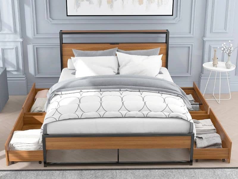 Metal Made King Size Luxury Bed 6