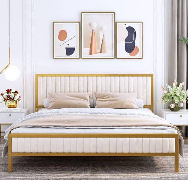 Metal Made King Size Luxury Bed 17