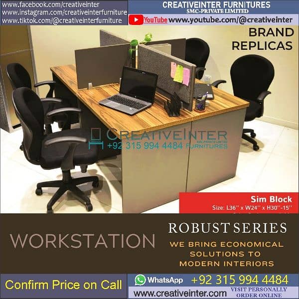 Office Workstations Working tables Computer Desk Study Chair Sofa CEO 13
