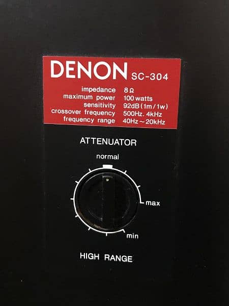 Denon SC-304 10" 3 Way Bookshelf Speakers 3