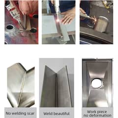 Laser argon tig welding stainless steel mild MS silver aluminum joint 0