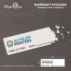Warranty Stickers, Bill Books, Business Cards