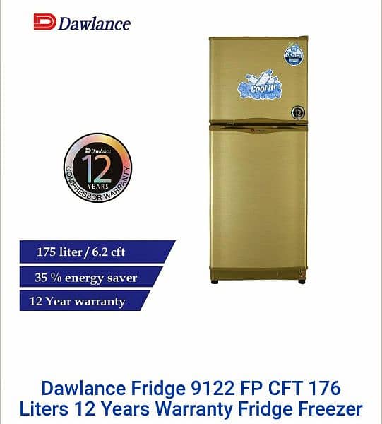 Brand New Dawlance Refrigerator 9122 (176 Litres) 12 years warranty 4