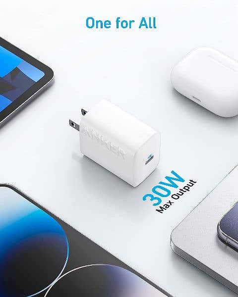 ANKER 313 Charger 30W USB-C Charger, GaN/PD/PowerIQ 3.0 2