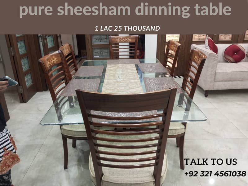6 seater dinning table / dinning table / pure wooden dinning table 0