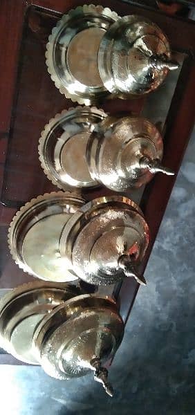 brass antique vintage 4 different size royal dishes 2