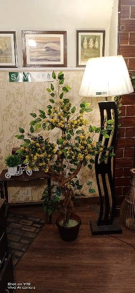 Artificial decorations  plants, indoor plants, planters, Lamps 9