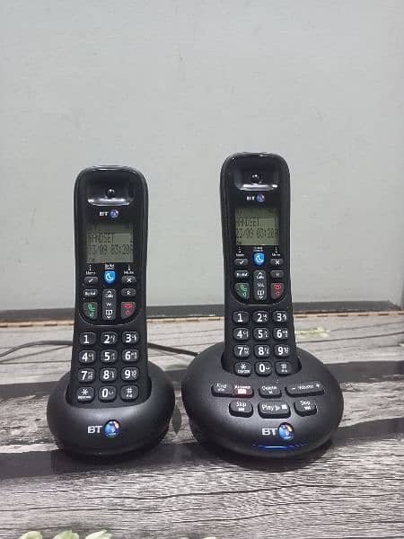 UK imported bt twin cordless phone with intercom answer machine 1