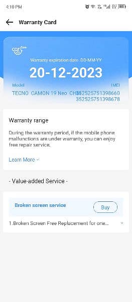 Tecno camon 19 neo mobile for sale 6+6/128 2