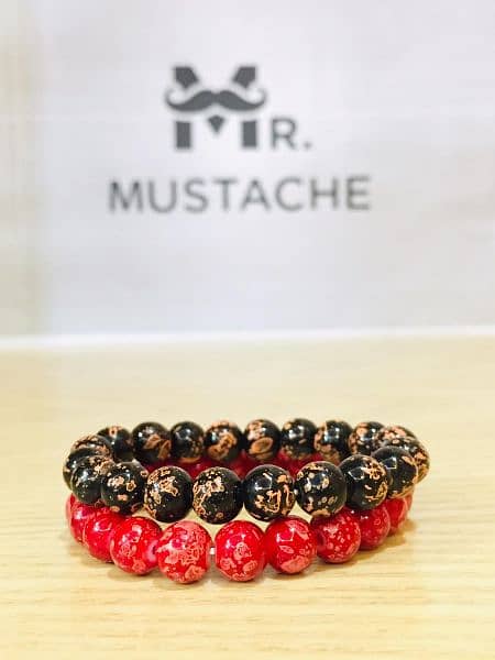 Stone Beads Brecelets | Unisex | Mr. Mustache 3