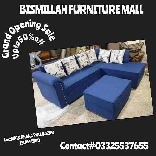 BISMILLAH FURNITURE MALL OFFERS LOOT MARR SALE ON L SHAPE SOFA SET 7