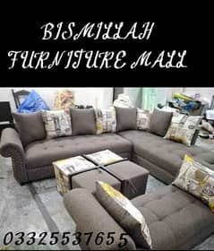 Life time warranty foam and wood LOOT MARR SALE ON L SHAPE SOFA SET