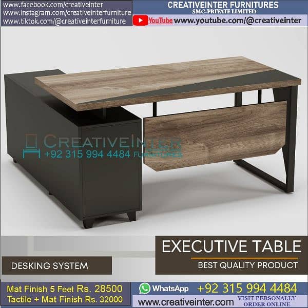 Office Table Workstation Study Desk Meeting Conference Reception Chair 1