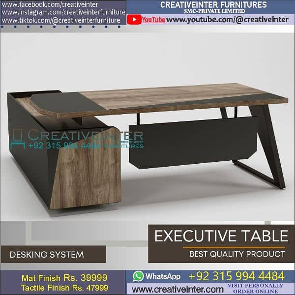 Office Table Workstation Study Desk Meeting Conference Reception Chair 13
