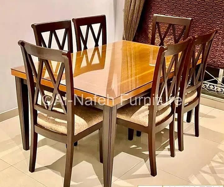 dining table / 6 seater dining table / wooden dining table with chairs 8