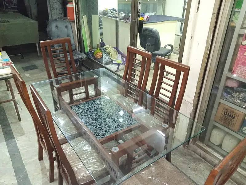 dining table / 6 seater dining table / wooden dining table with chairs 10